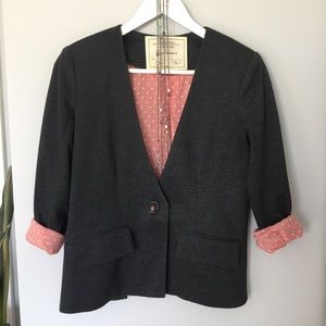 Anthropologie dark gray blazer